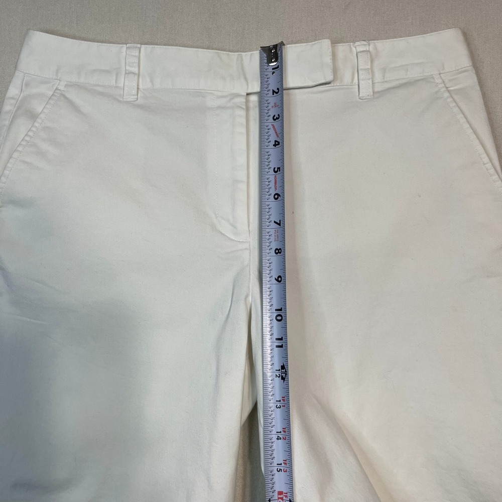 Talbots Stretch White Bermuda Shorts Cotton Blend Stretch Casual -‎ Size 12 - Picture 9 of 9